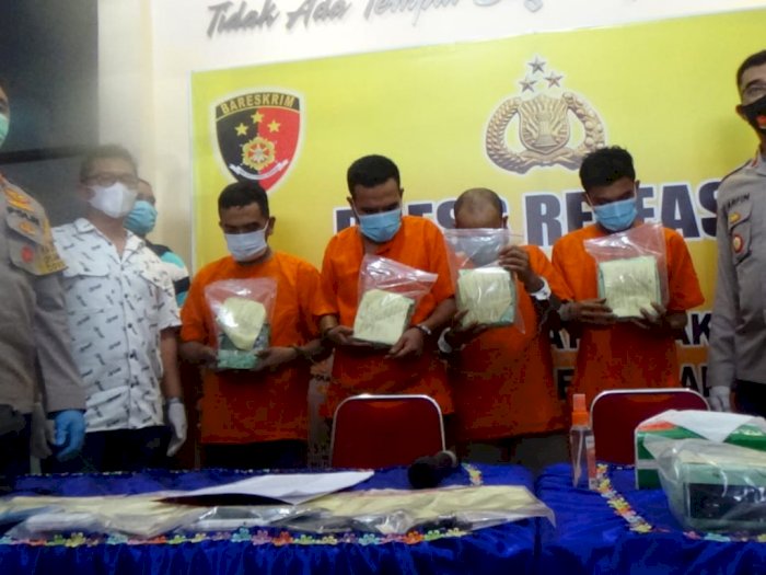 Selundupkan 6 Kg Sabu dari Jaringan Internasional, 4 Pria Aceh Diciduk di Ringroad Medan