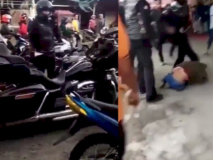 Tak Senang Digeber Rombongan Pemotor Harley Davidson, 2 Anggota TNI Naik Beat Dikeroyok