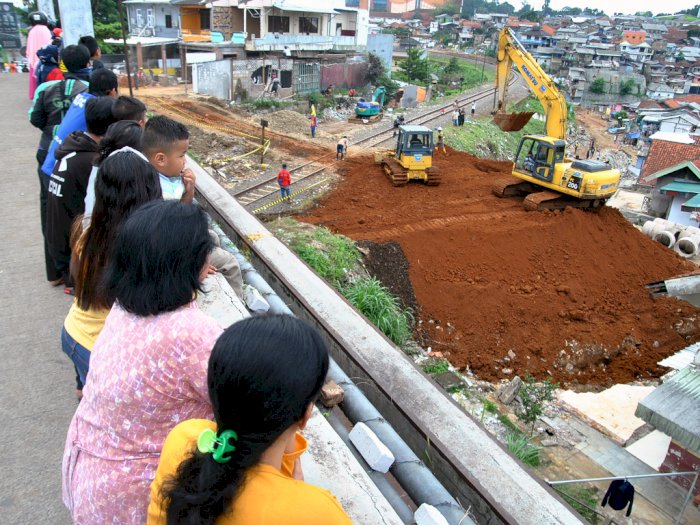 FOTO: Proyek Pembangunan Jalur Ganda KA Bogor-Sukabumi