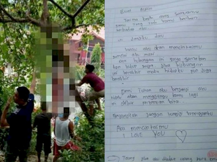 Patah Hati, Gadis SMA Gantung Diri di Pohon Jambu Pakai Dasi, Isi Suratnya Bikin Merinding