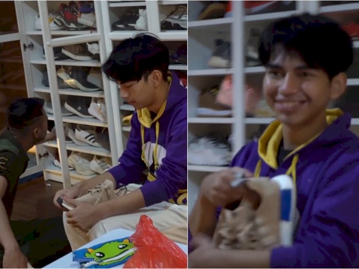 Senyum Sumringah Pedagang Bakso Ganteng Usai Dapat Sepatu Mahal dari Raffi Ahmad
