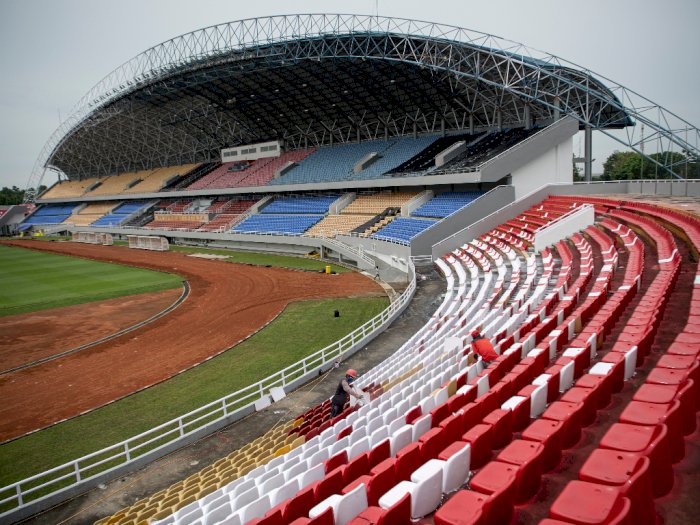 FOTO: Progres Renovasi Stadion Gelora Sriwijaya Jakabaring