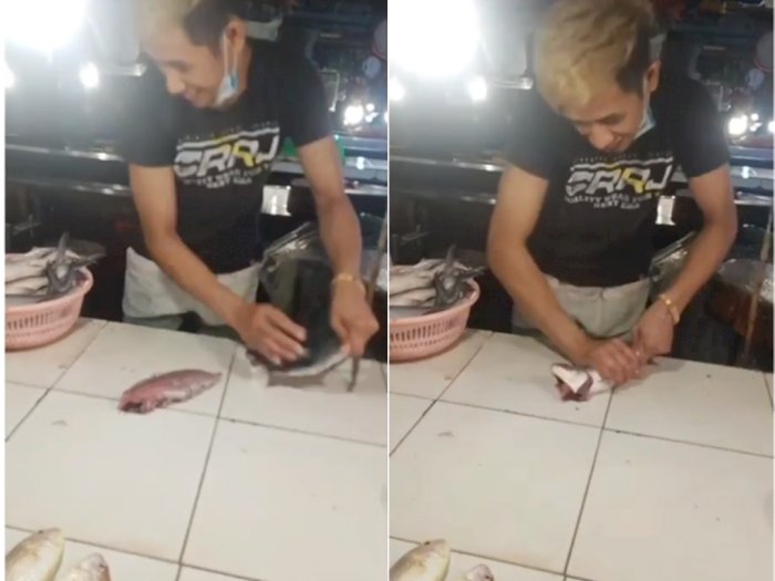 Video Disaat Pria yang Jago Keluarkan Isi Ikan Bandeng, Bikin Netizen Takjub