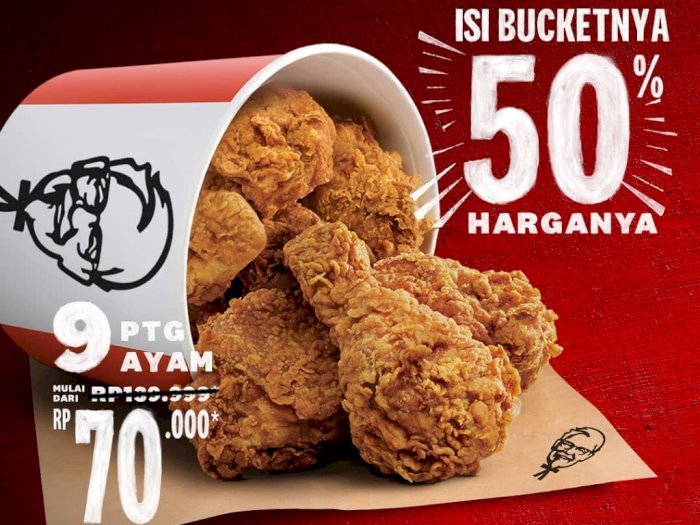 Lapar? KFC Aja! Lagi Promo Nih 9 Potong Ayam Rp 70.000