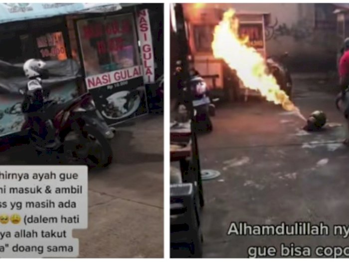 Viral Aksi Heroik Seorang Pria Bantu Matikan Api dari Tabung Gas, Bikin Kagum Warganet!