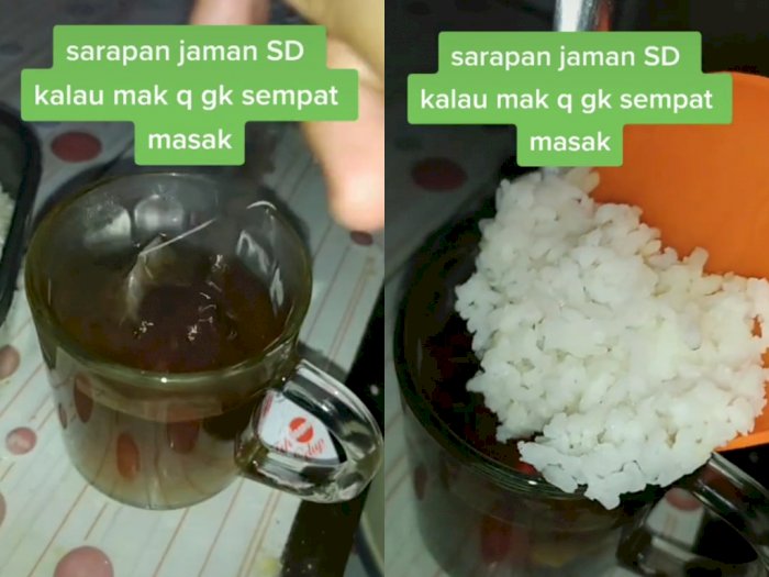 Campur Teh Manis Dengan Nasi Putih Untuk Sarapan, Netizen: Mual Gue