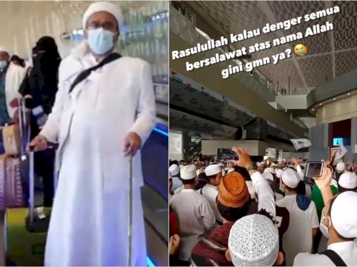Ikut Sambut Kedatangan Habib Rizieq, Arie Untung Terharu Dengar Lantunan Shalawat Massa
