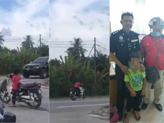 Gak Pakai Helm, Bocah Ini Sok-sokan Angkat Roda Depan Motor, Berakhir di Kantor Polisi