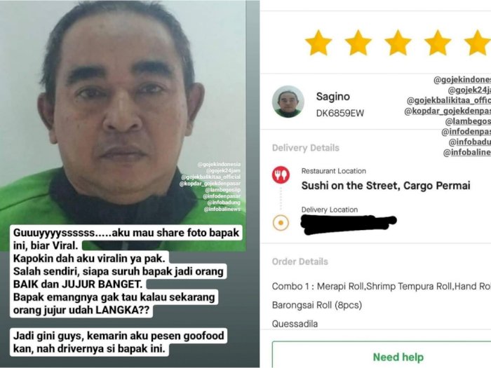 Salah Sendiri Jadi Orang Jujur! Driver Ojol Ini Diviralin Netizen karena Kembalikan Uang
