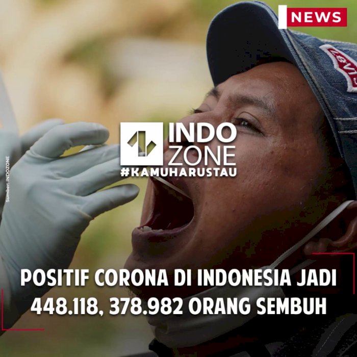 Positif Corona di Indonesia Jadi 448.118, 378.982 Orang Sembuh
