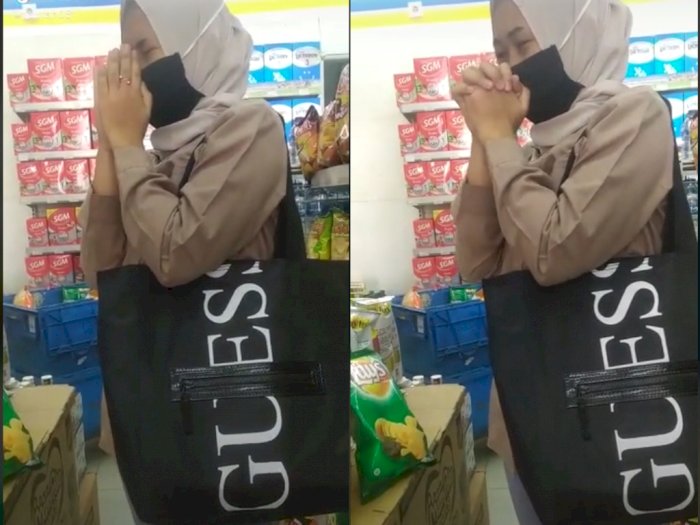 Diduga Mencuri di Minimarket, Saat Ketahuan Wanita ini Malah Menangis Takut Dilaporkan
