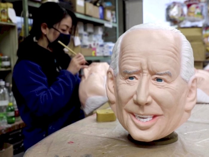 Produsen Topeng di Jepang Beralih Produksi Topeng Joe Biden dari Sebelumnya Donald Trump