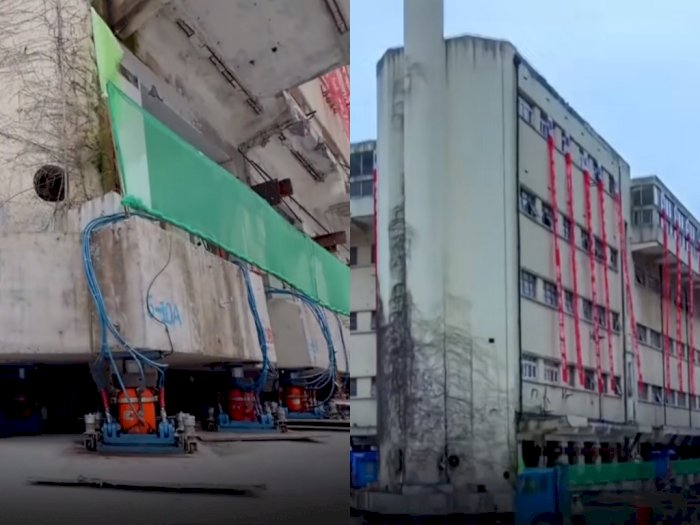 Bangunan 5 Lantai di Tiongkok Ini Dipindahkan Menggunakan Mesin!