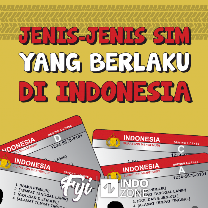 Jenis-Jenis SIM yang Berlaku di Indonesia