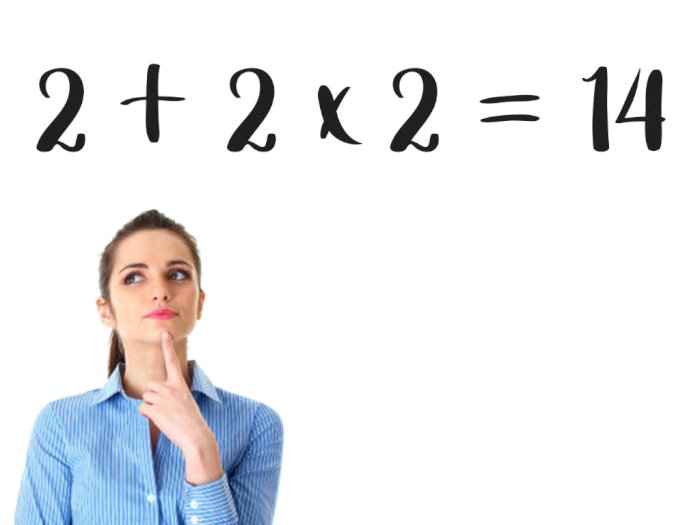 Banyak Yang Bingung Dengan Jawaban 2+2x2, Benarkah Jawabannya 14?