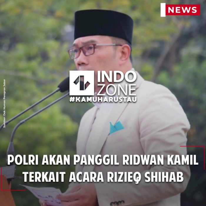 Polri akan Panggil Ridwan Kamil Terkait Acara Rizieq Shihab