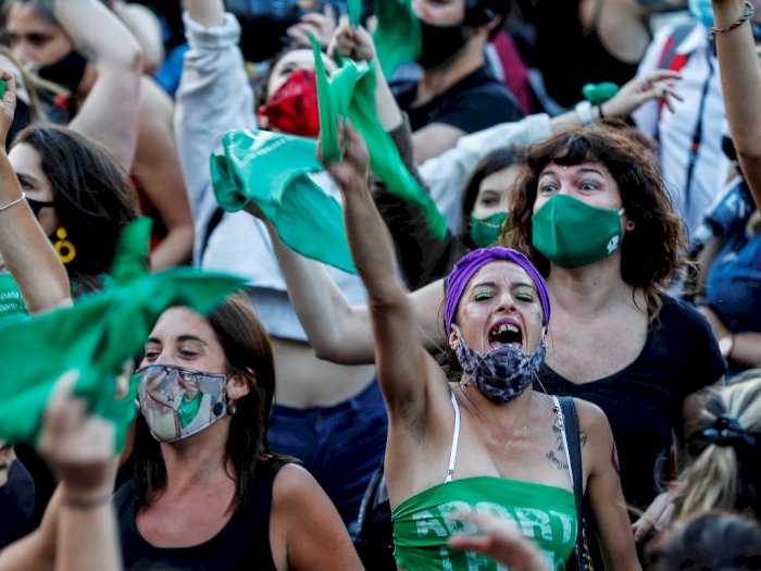 FOTO: Demonstrasi Mendukung Legalisasi Aborsi di Buenos Aires