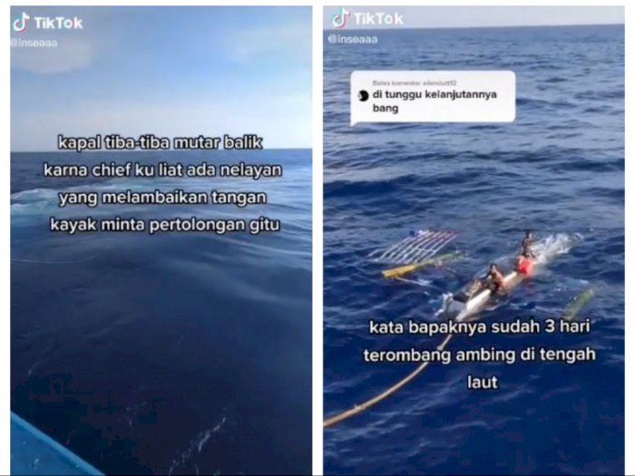 Viral Aksi Dramatis Kru Kapal Selamatkan 2 Nelayan yang Terombang Ambing di Laut