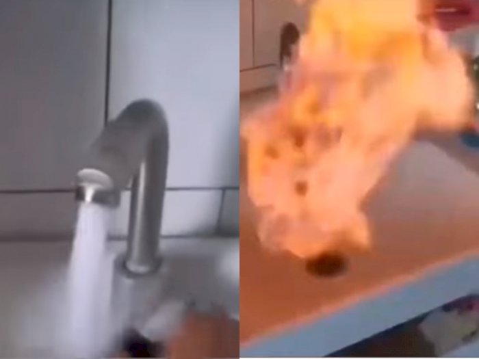 Viral Video Air Keran yang Bisa Terbakar Saat Terkena Api, Ternyata Inilah Pemicunya