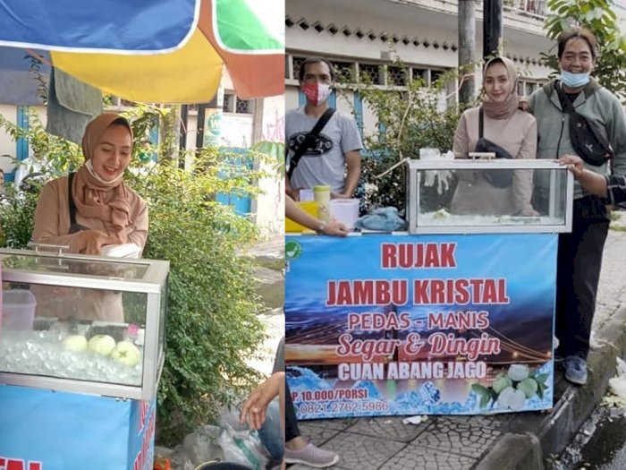 Viral Penjual Rujak Cantik di Tasikmalaya Mirip Orang Arab, Bapak-bapak Antri Membeli