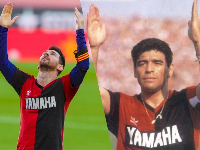 Selebrasi Gol Ala Messi untuk Mendiang Maradona di Laga Barcelona vs Osasuna