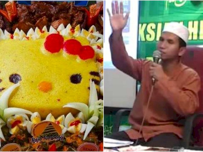 Ustaz Aziz Bilang Tumpeng Bikin Orang Jadi Hindu, Putra Jokowi: Kalau Bentuk Hello Kitty?