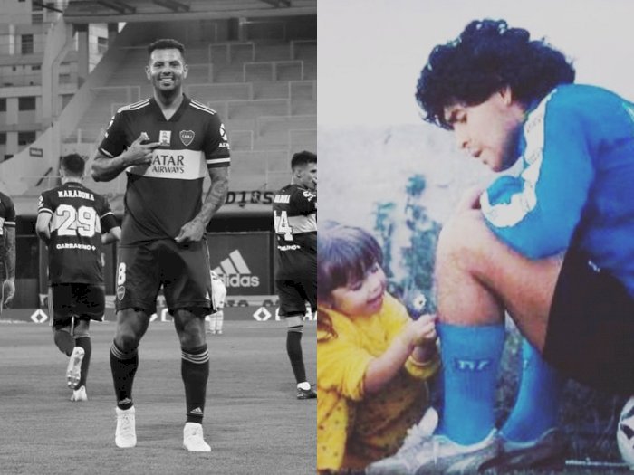 Pemain Boca Juniors Edwin Cardona Persembahkan Gol Untuk Maradona, Putrinya Menangis