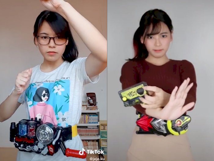 Anti Mainstream! Cewek Cantik ini Koleksi Mainan Henshin Belt Kamen Rider, Bikin Pangling