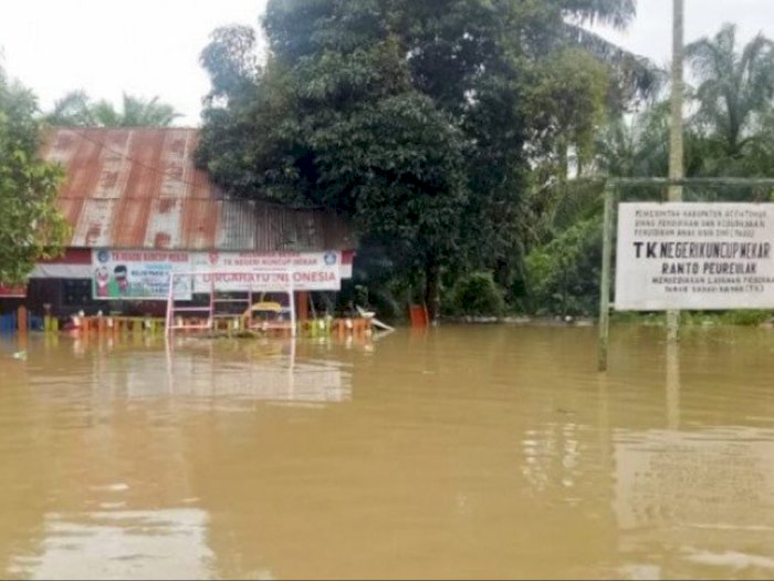 Ratusan Gedung Sekolah di Aceh Timur Terendam, Ujian Akhir Semester Tertunda