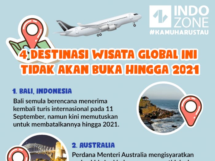 4 Destinasi Wisata Global Ini Tidak Akan Buka Hingga 2021 | Indozone.id