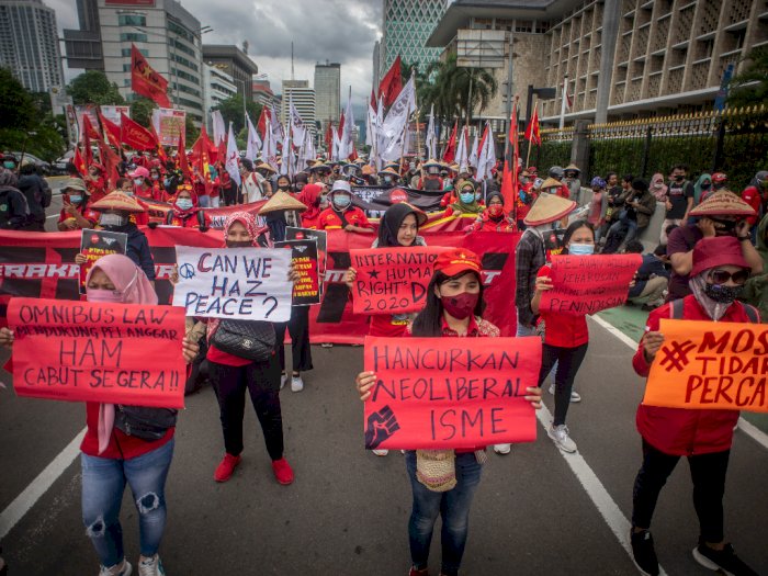 FOTO: Aksi Peringatan Hari HAM Internasional di Jakarta