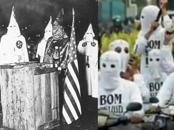 Geger Kelompok Bom Syahid FPI Pakai Penutup Kepala, Mirip Ku Klux Klan di Amerika Serikat