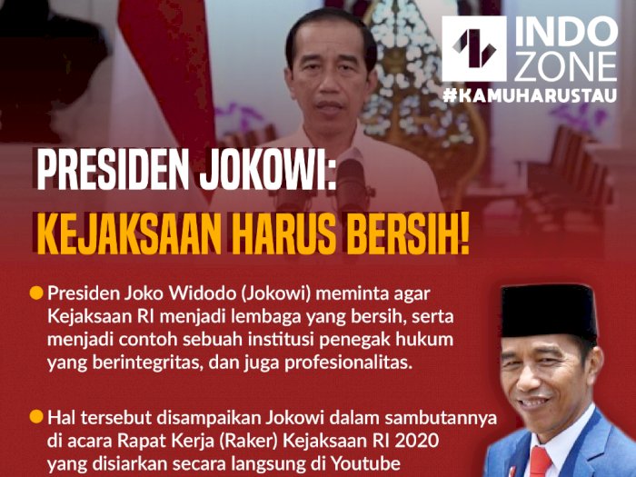 Presiden Jokowi: Kejaksaan Harus Bersih!