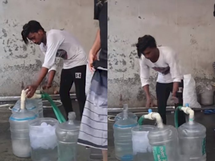 Youtuber Medan Perlihatkan Cara Isi Ulang Air Minum di India, Netizen: Sehat-sehat Bang!