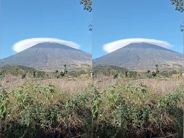 Mengenal Awan Lenticular Fenomena Alam Mirip Ufo di Puncak Gunung Rinjani
