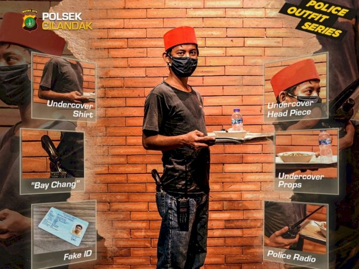Heboh Polsek Cilandak Bongkar Outfit Intel saat Nyamar, Jadi Tukang Bakso Bawa HT