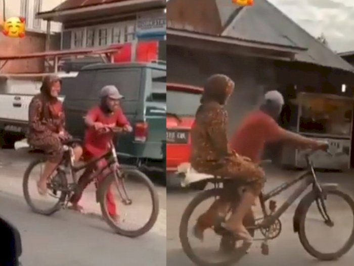 So Sweet! Viral Video Pria Lansia Bawa Istri Pakai Sepeda, Bukan Dikayuh Tapi Didorong