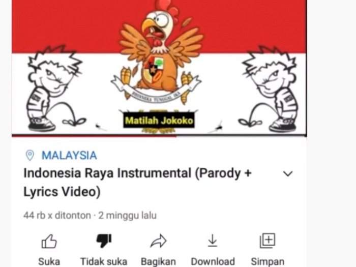 Lagu Indonesia Raya Dipelesetkan, Diduga Pelakunya di Malaysia, Soekarno Ikut Dihina