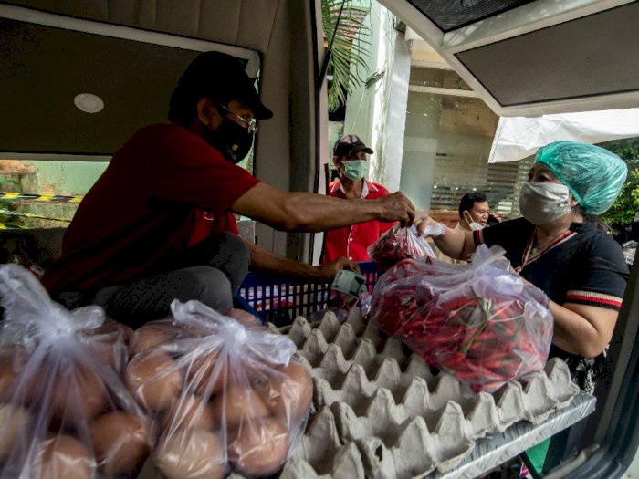 FOTO: Gelar Pangan Murah di Pasar Petojo Ilir