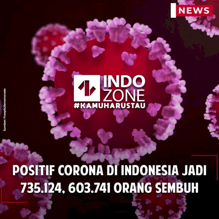 Positif Corona di Indonesia Jadi 735.124, 603.741 Orang Sembuh