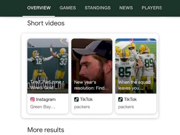 Google Uji Coba Fitur 'Short Video' untuk Tampilkan Video Instagram dan TikTok