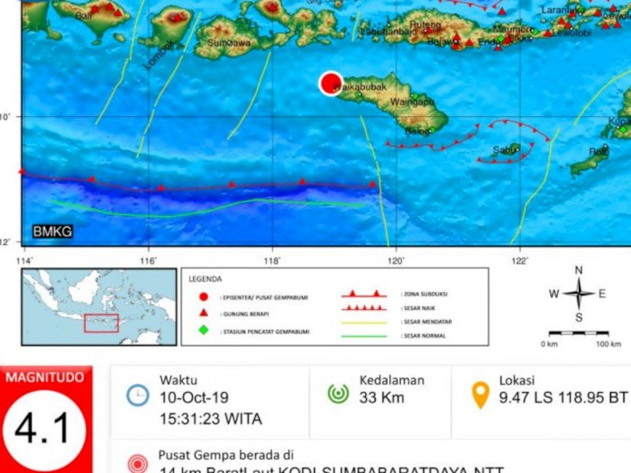Awal Tahun 2021 di Sumba, BMKG Catat Gempa Bumi Berkekuatan Magnitudo 5,0 Guncang NTT