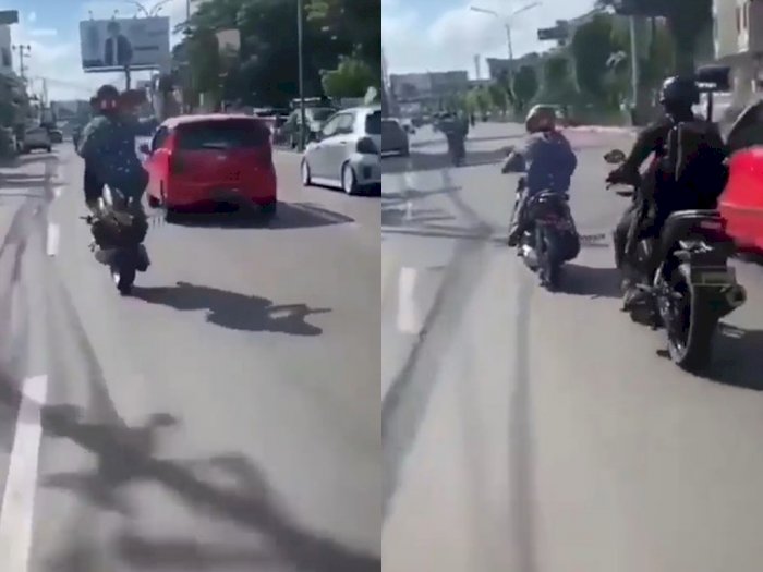 Video Bocah Wheelie di Jalan Raya, Endingnya Dikejar Polisi