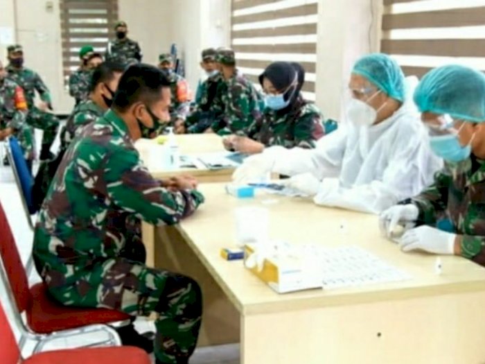 Rumah Sakit Tk II Putri Hijau Gelar Rapid Test ke PNS dan Prajurit Kodam I/BB