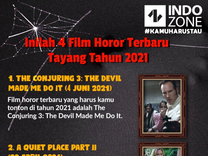 Inilah 4 Film Horor Terbaru Tayang Tahun 2021