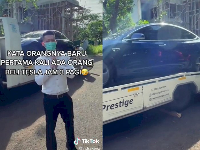 Viral 'Sultan Medan' Indra Kesuma Iseng Jam 3 Pagi Beli Mobil Tesla: Mau Gue Giveaway Nih!