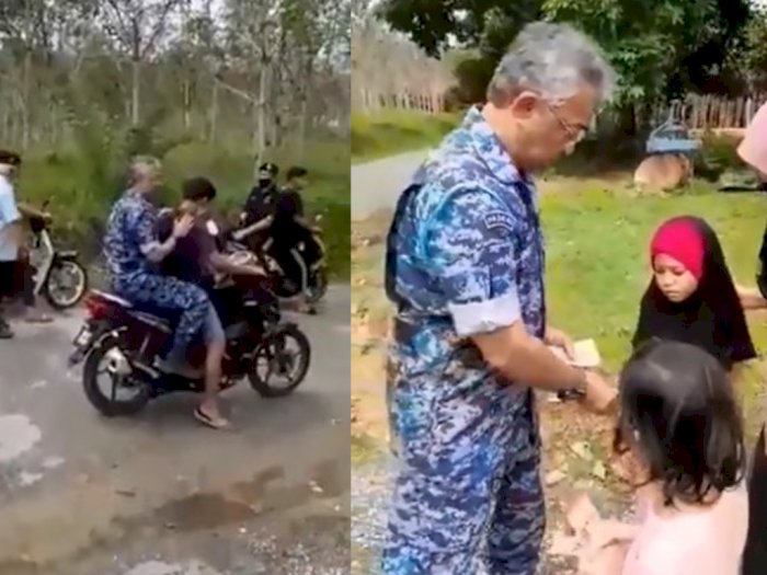 Viral Raja Malaysia Kunjungi Korban Banjir dengan Naik Sepeda Motor, Lanjut Bagi-bagi Uang
