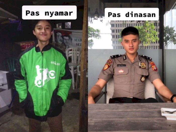 Perbedaan Polisi Nyamar & Dinas Ini Bikin Takjub, Netizen: Lapor Komandan Saya Jatuh Cinta