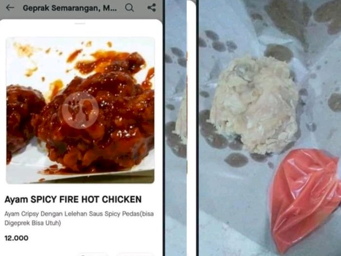 Viral Netizen Beli Ayam Krispi Pedas Lewat Aplikasi Ojol, Tapi yang Datang Malah Begini