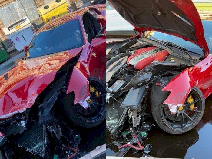 Mobil Ferrari Rp5,7 Miliar Milik Kiper Timnas Italia Ini Hancur di Tangan Pencuci Mobil